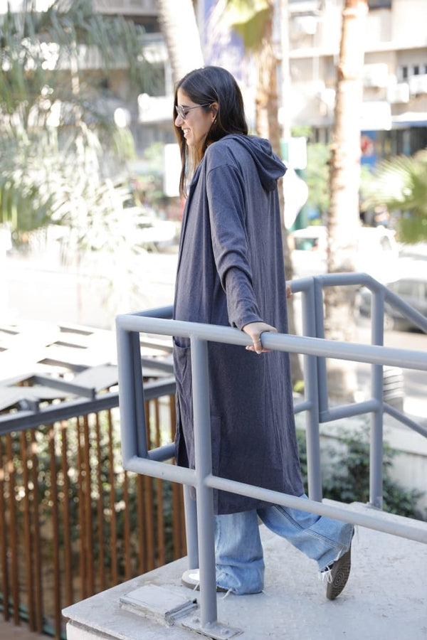 The Hooded Blue Cardigan